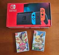 Конзола Nintendo Switch - Red & Blue V2 + 2 игри