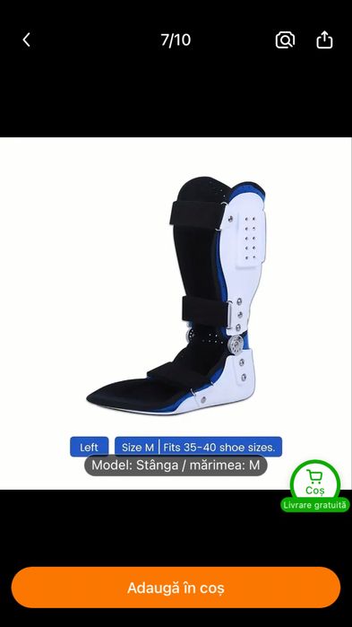 Vand orteza pentru piciorul stang