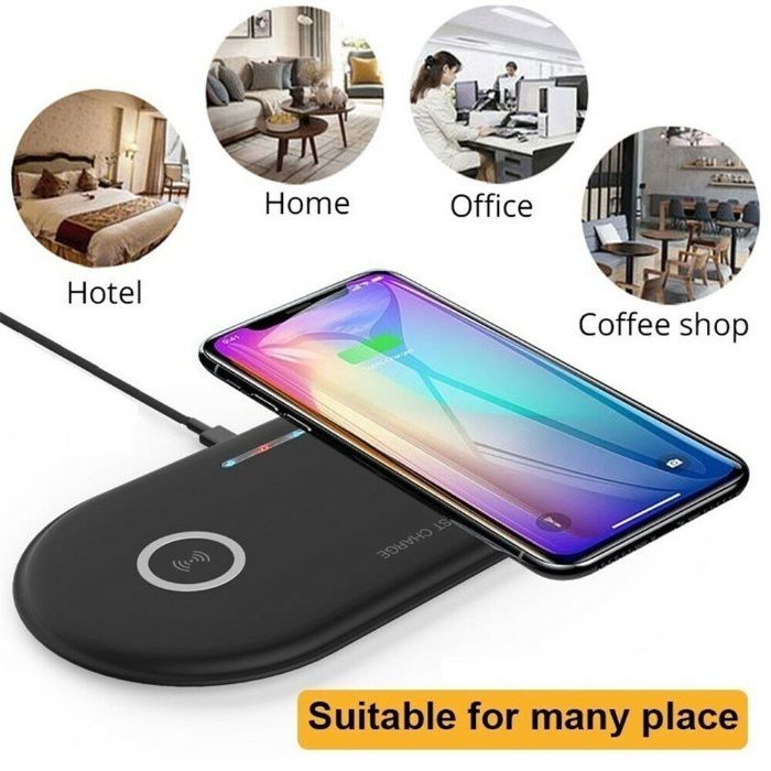 Incarcator wireless Dual 10W FAST Pentru tel. Qi Wireless Charging Nou