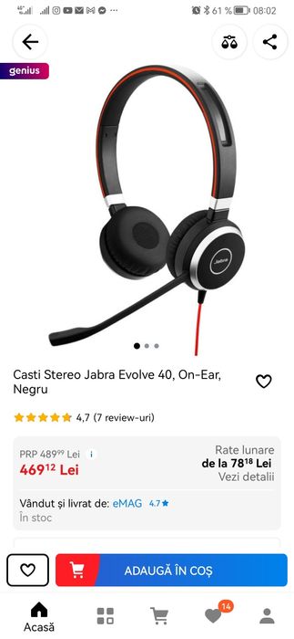 Căști Jabra Evolve 40
