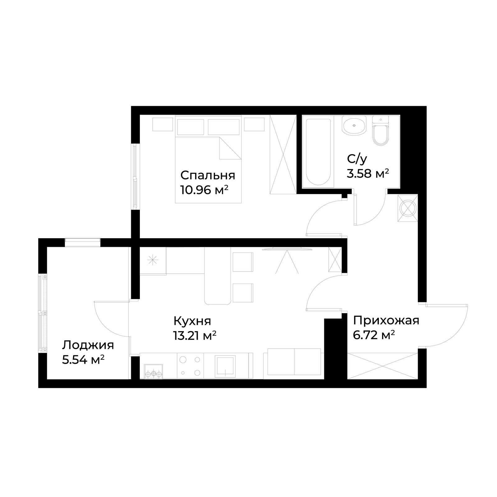 1-xonali xonadonlar | 1-комн. квартиры ЖК Assalom Jomiy - Golden House