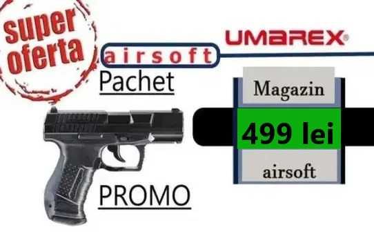 Pistol - pachet 524 lei UMAREX Walther P99 CO2 DAO airsoft