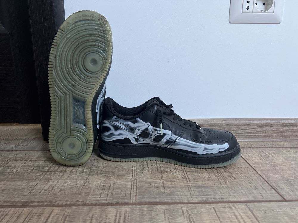 Nike Air Force 1 Low Black Skeleton Haloween