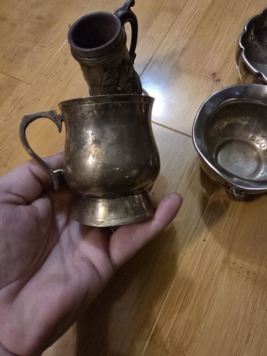 Piese di alama argintata antichizat
