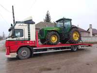 Tractări auto alexandria Transport utilje Tractor John Deere Trailer