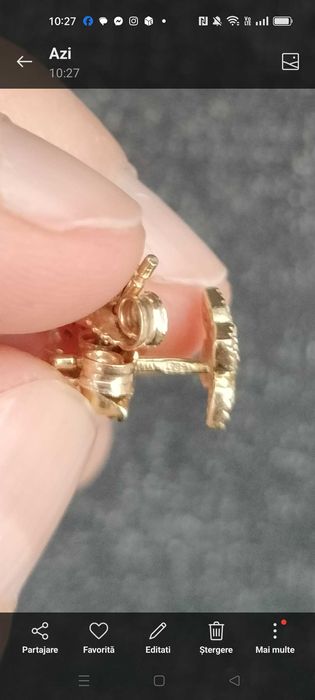 Cercei floricica cu închiderea surub