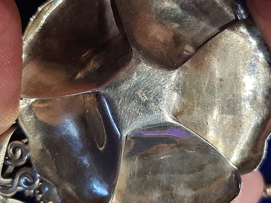 N Superb lant colier argint masiv 925,Frida,pietre rodocrozit,deosebit