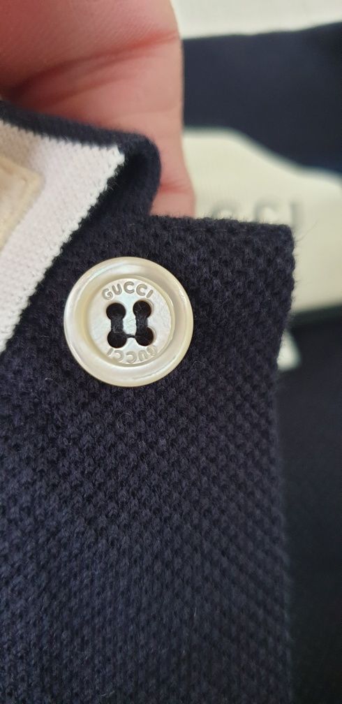 GUCCI Pique Cotton Made in Italy Mens Size S ОРИГИНАЛ! Мъжка Тениска!