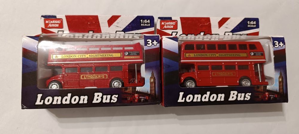 Метална количка двуетажен автобус