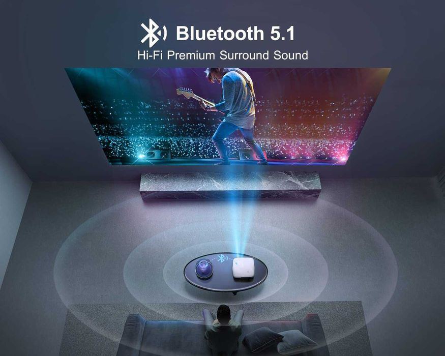 Videoproiector Wimius K7, 5G WiFi Bluetooth 9800 lumeni