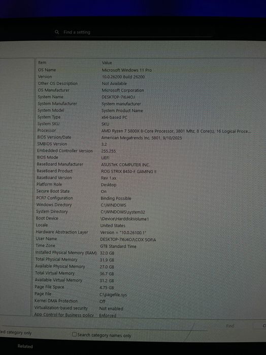 PC GAMING R7 5800x 2070 32gb