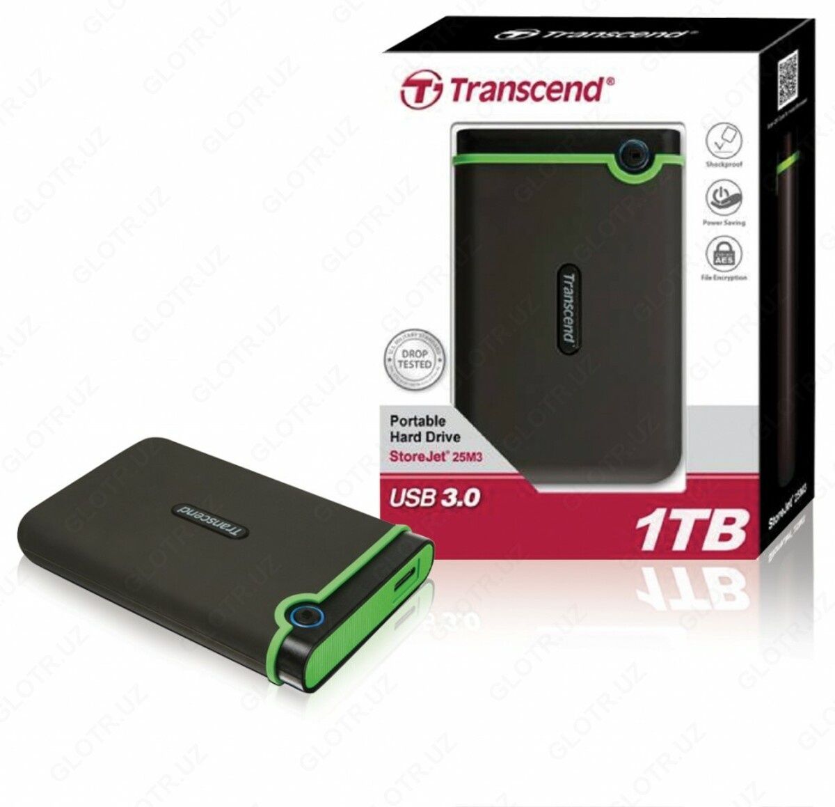 Внешний HDD Transcend StoreJet 25H3P 1 ТБ