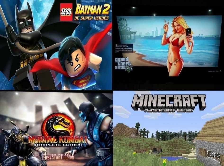 PlayStation 3 Slim Full Fifa19 M Kombat GTA5 Minecraft Spiderman Nfs