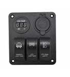 Kit Buton Auto, Rtm Online, 3 Butoane Iluminate Priza Si Dublu Usb
