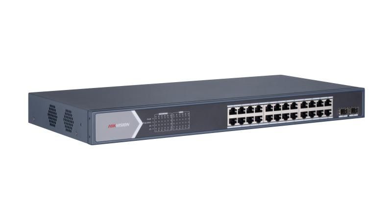 Hikvision POE 24-портовый гигабитный неуправляемый коммутатор  DS-3E0