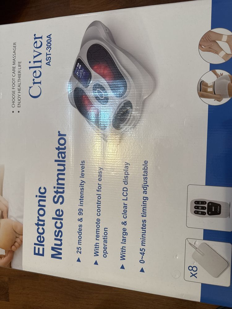 Dispozitiv de masaj si stimulare a muschilor pt picioare