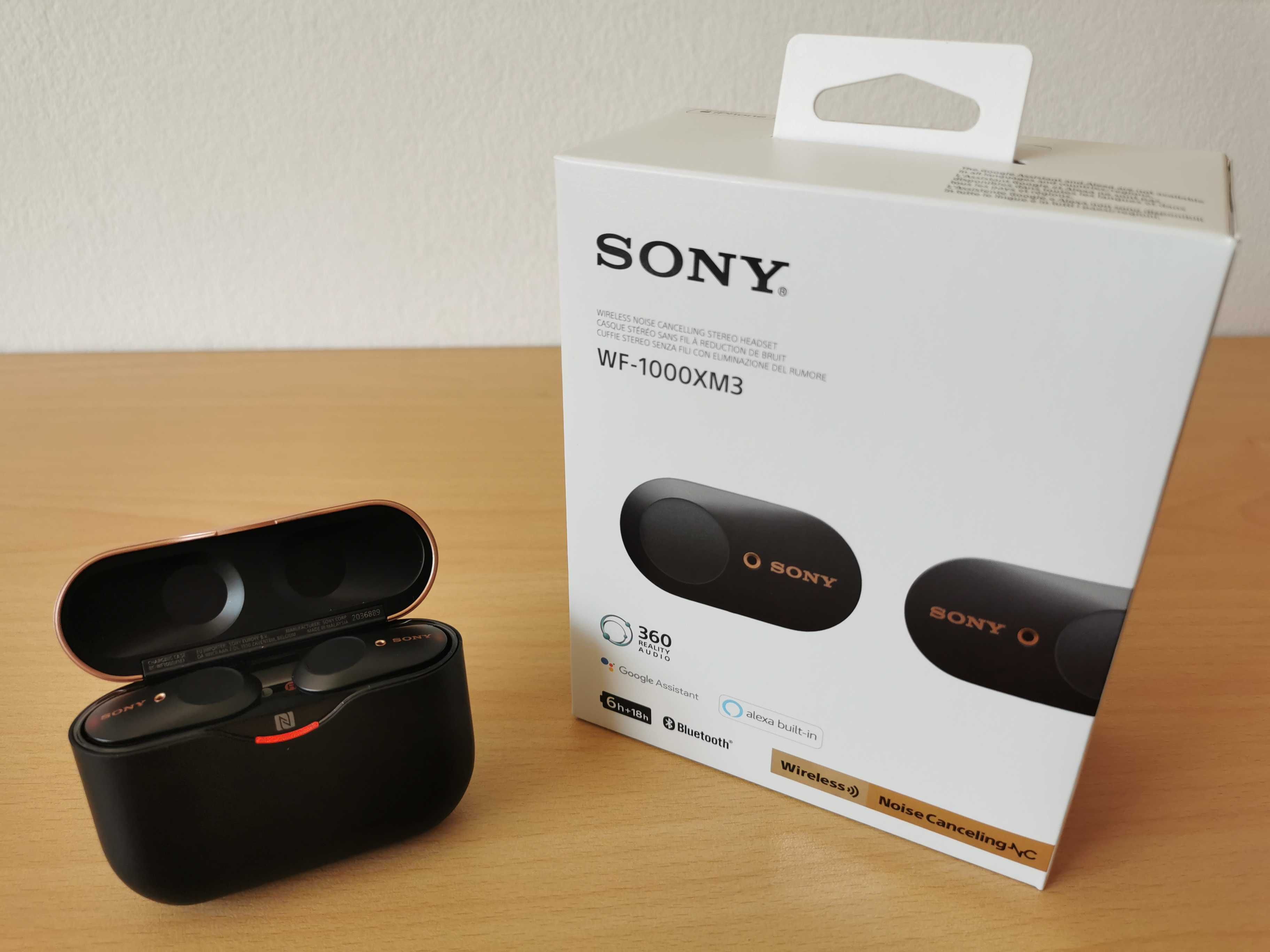 Sony WF-1000XM3 безжични шумопотискащи слушалки с подарък калъф