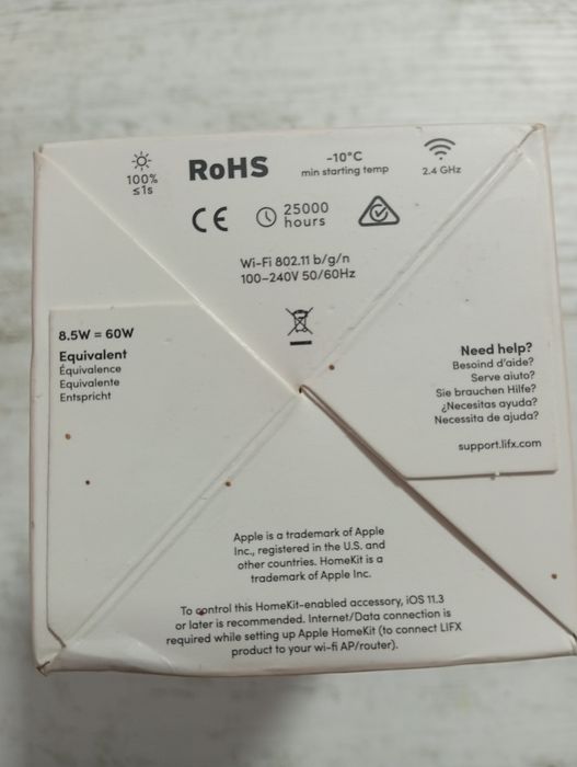 LIFX WHITE - Bec LED - E27 - 8,5 W (echivalent 60 W) - clasa F - lumin
