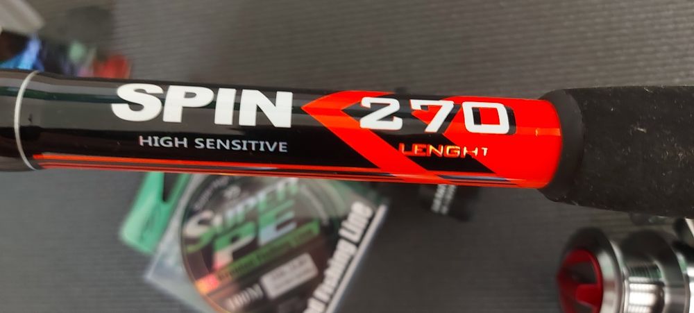 ТОП ОФЕРТА!Нов спининг к-т въдица заедно с макара влакно риболов такъм