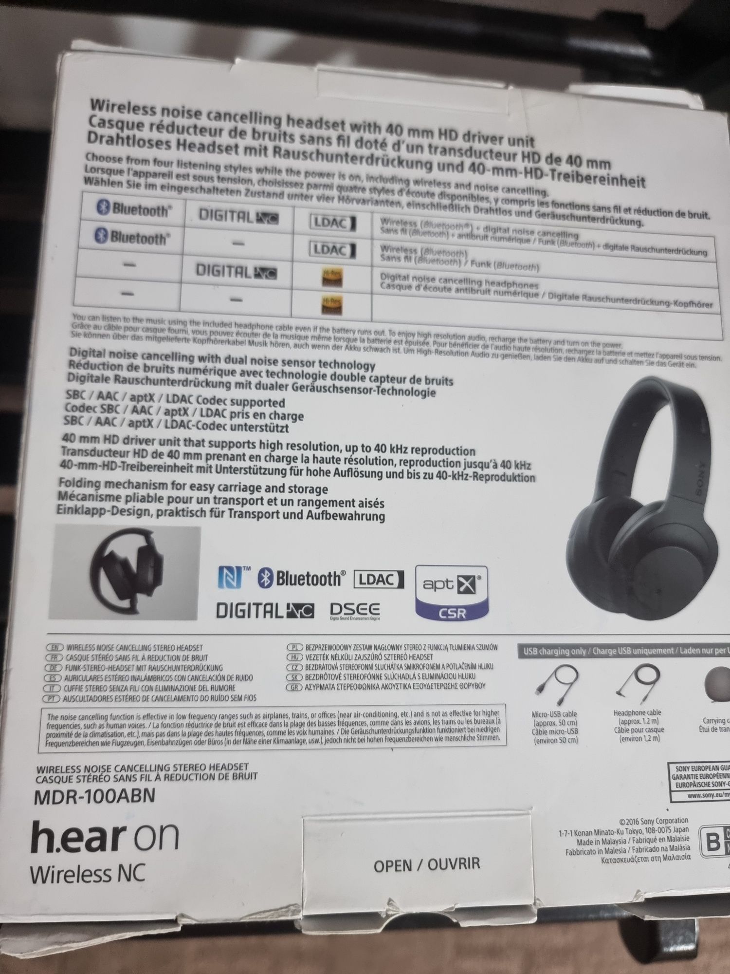 Sony WH-H900N h.ear Series Wireless Over-Ear Noise Cancelling High Res