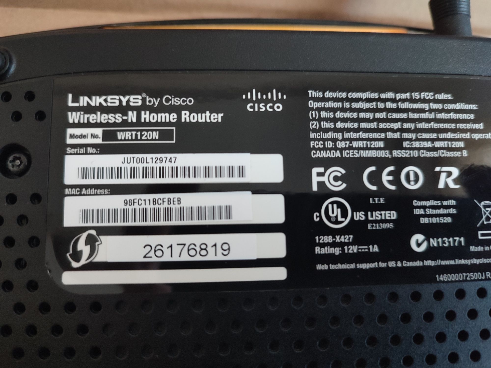 Router Cisco wrt120n