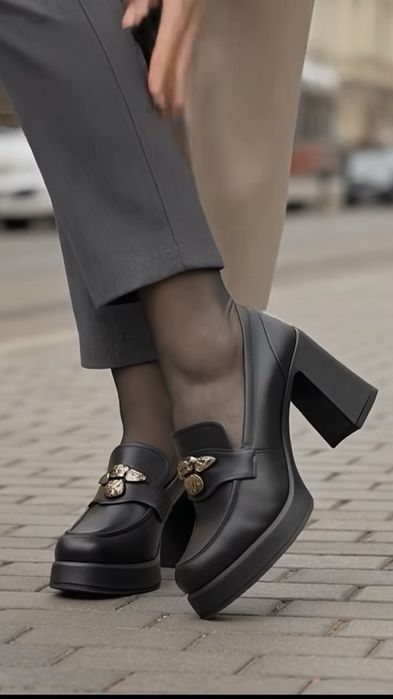 Pantofi dama din piele naturala