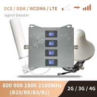 2G 3G 4G LTE GSM Amplificator Semnal 800~900~1800~2100  Bands 1/3/8/20