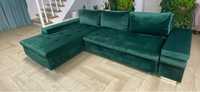 Coltar living/ mobilier sufragerie/ sofa verde smarald/ nou/ reducere