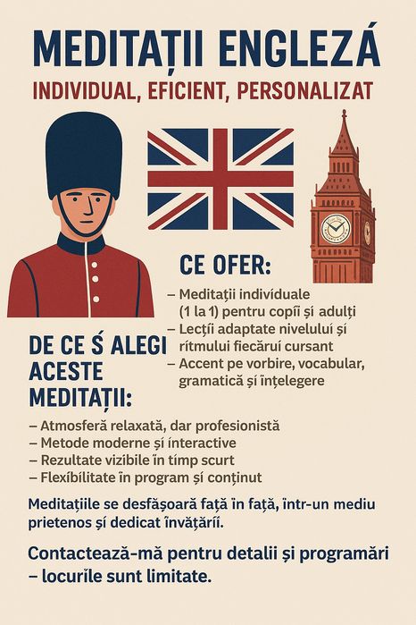 Limba Engleză - meditații personalizate și eficiente