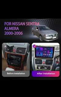 Multimedia Nissan Sentra Almera 2000-2006 Android 12 2 Din Car 10 inch