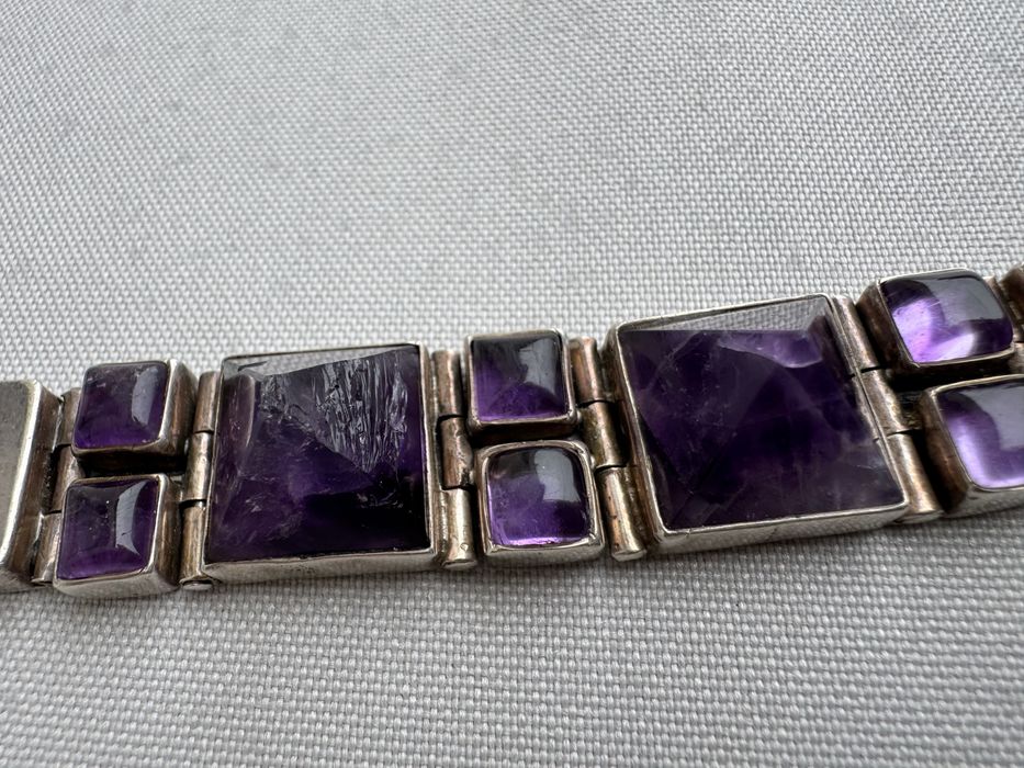 Bratara din argint si ametist