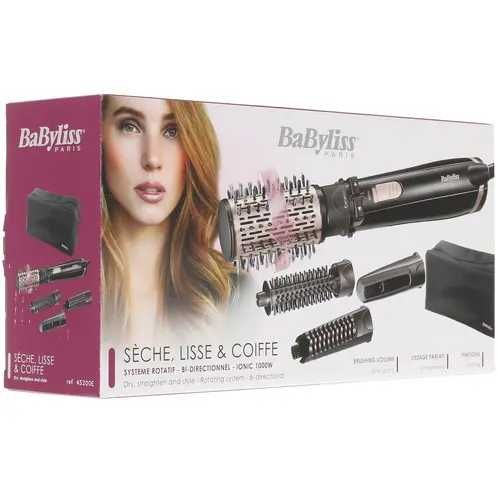 Фен-щетка BaByliss AS200E черный/золотистый новый в упаковке.