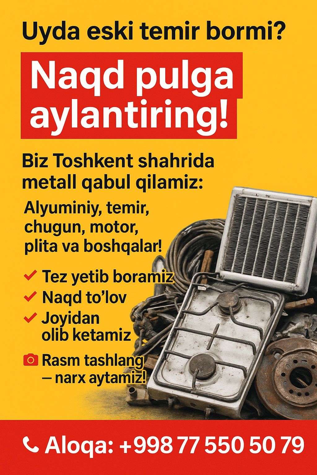 Eski temir tersak metallom