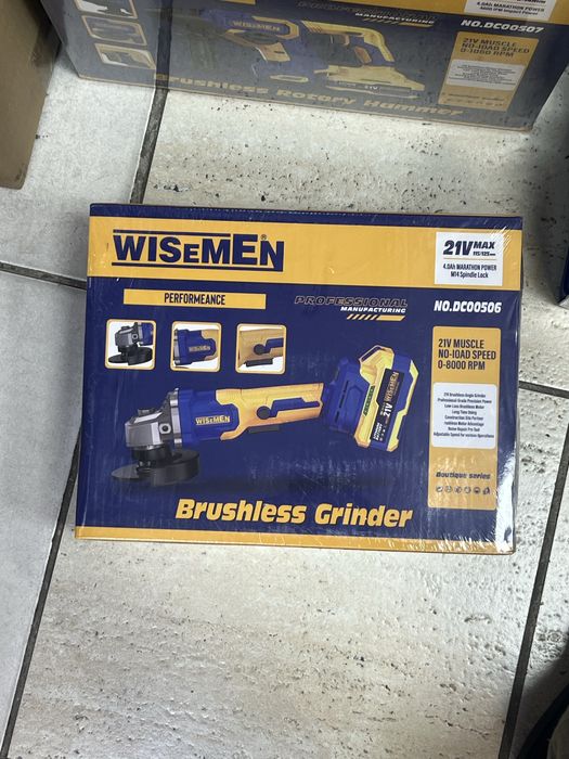 аккумуляторная болгарка Wisemen Brushless 21V