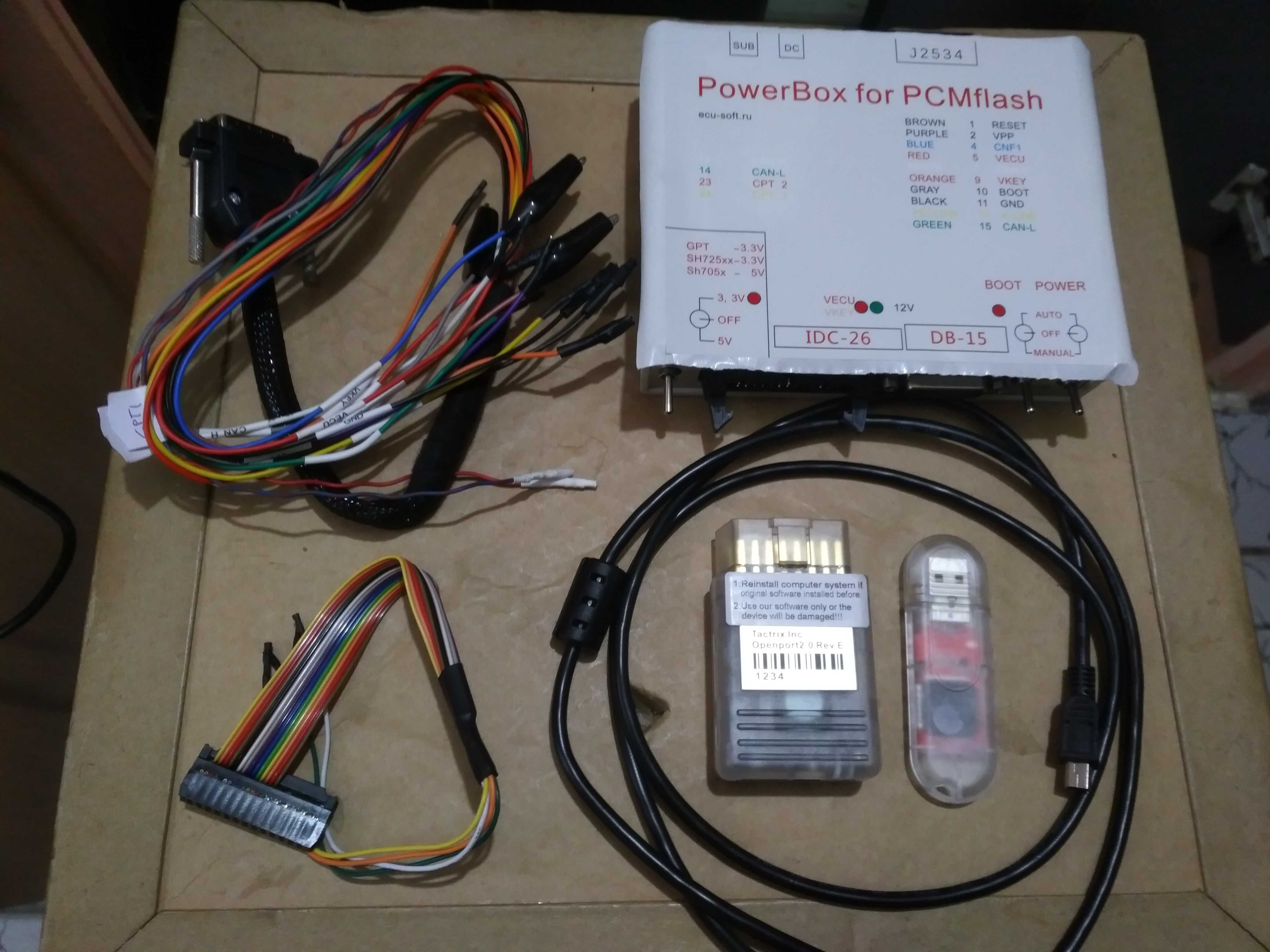 POWERBOX pt PcmTuner 1.2.5 PcmFlash 1.2.0 Tactrix Openport  OBD  BOOT