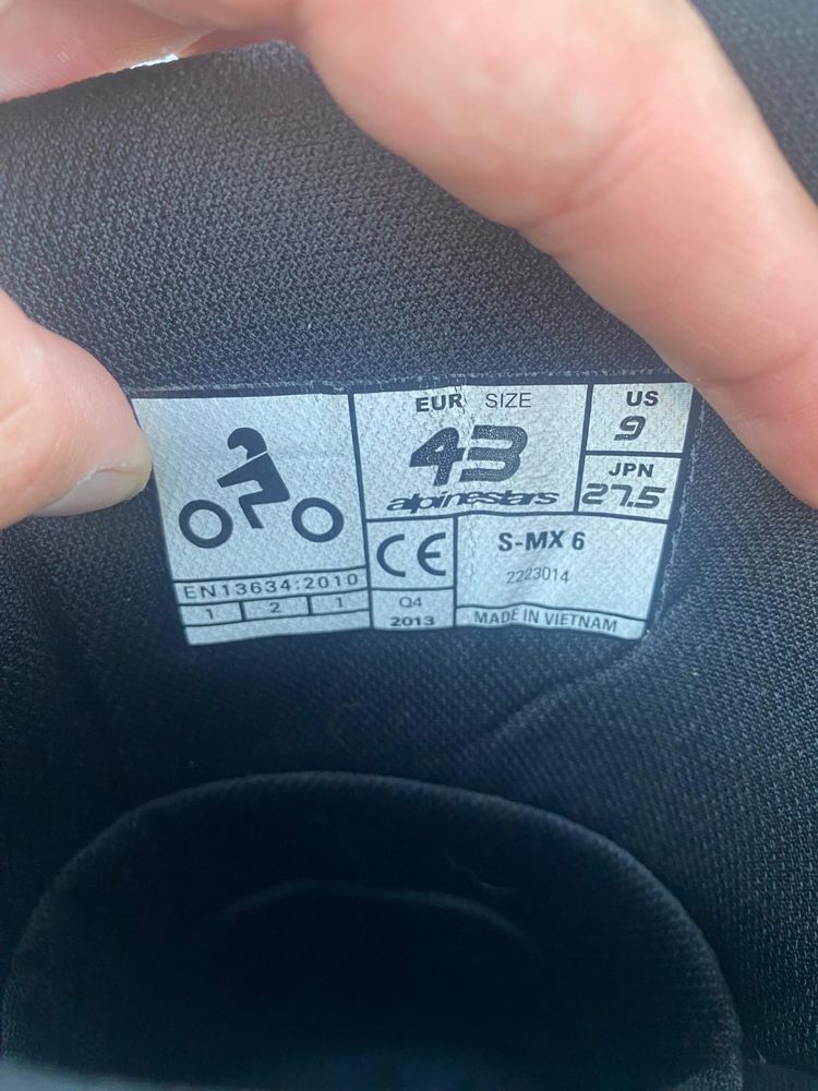 Мото ботуши Alpinestars SMX-6 43 номер