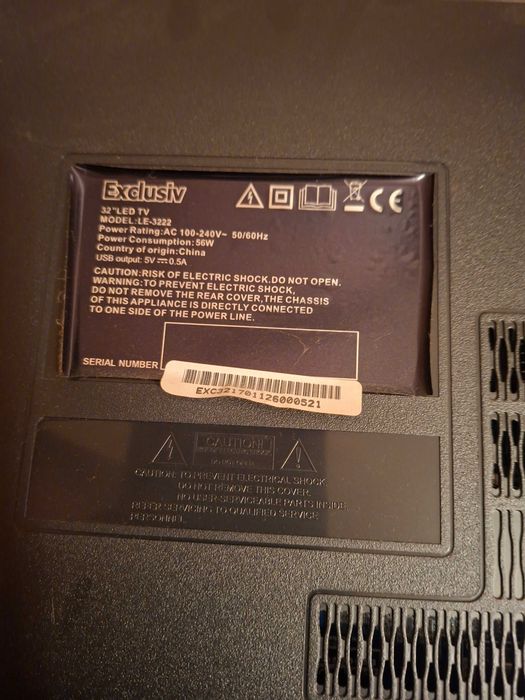 Televizor marca Exclusiv, stricata mufa de la cablul coaxial