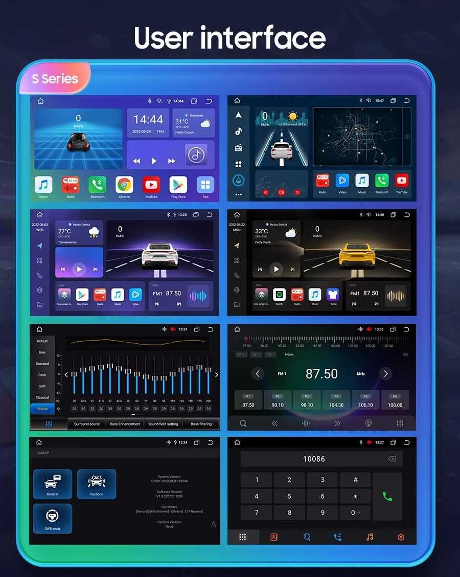 Мултимедия 7" Android 13 за FORD Focus Mondeo Transit Kuga CARPLAY C