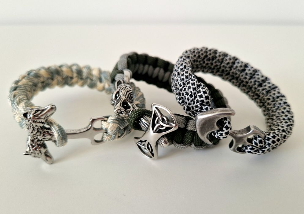 Bratari paracord 550, accesorii inox, diverse modele, noi