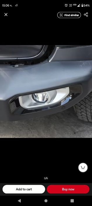 Карбонови декоративни капачки за халогените на jeep wrangler JL 18/22г