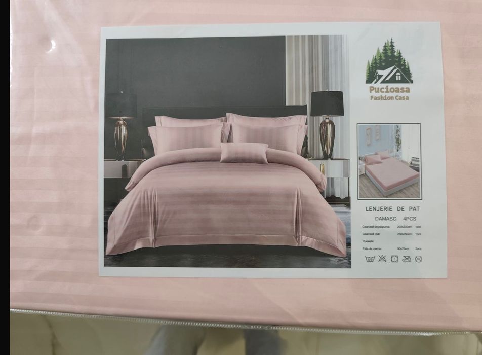 Lenjeri pat damasc dimensiune 180 *200 cm  preț 150 ron
