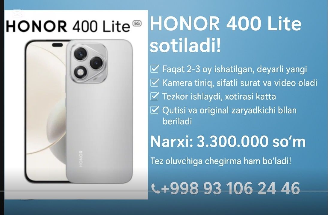 HONOR 400 LITE telefon