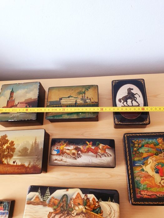 Стари кутии за бижута Федоскино