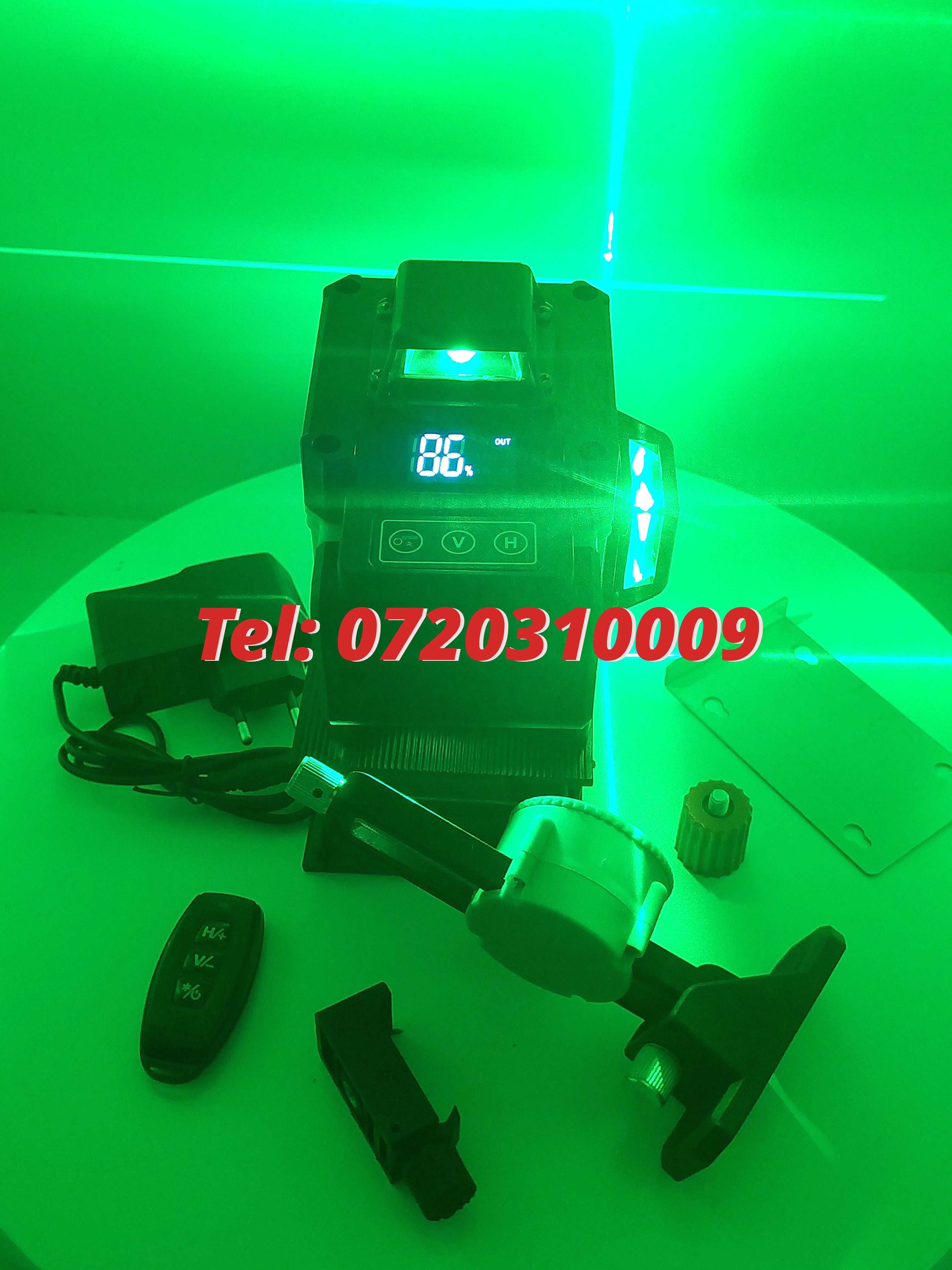 Superoferta Auto Nivela Raza Verde  16 Lini 4d 30m Cu Detector Miez