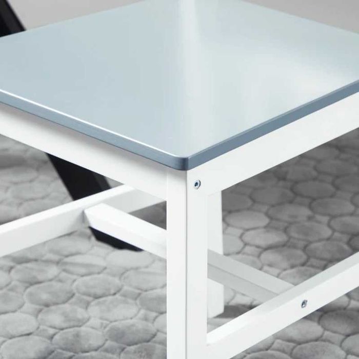 Комплект от 2 стола за трапезария, Масивно дърво