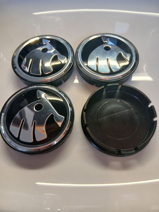 Капачки за джанти Шкода черни Skoda  55/60 декоративни тапи за джанти