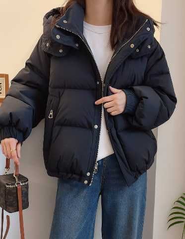 Zamonaviy ayollar qishki kapyushonli kurtkasi