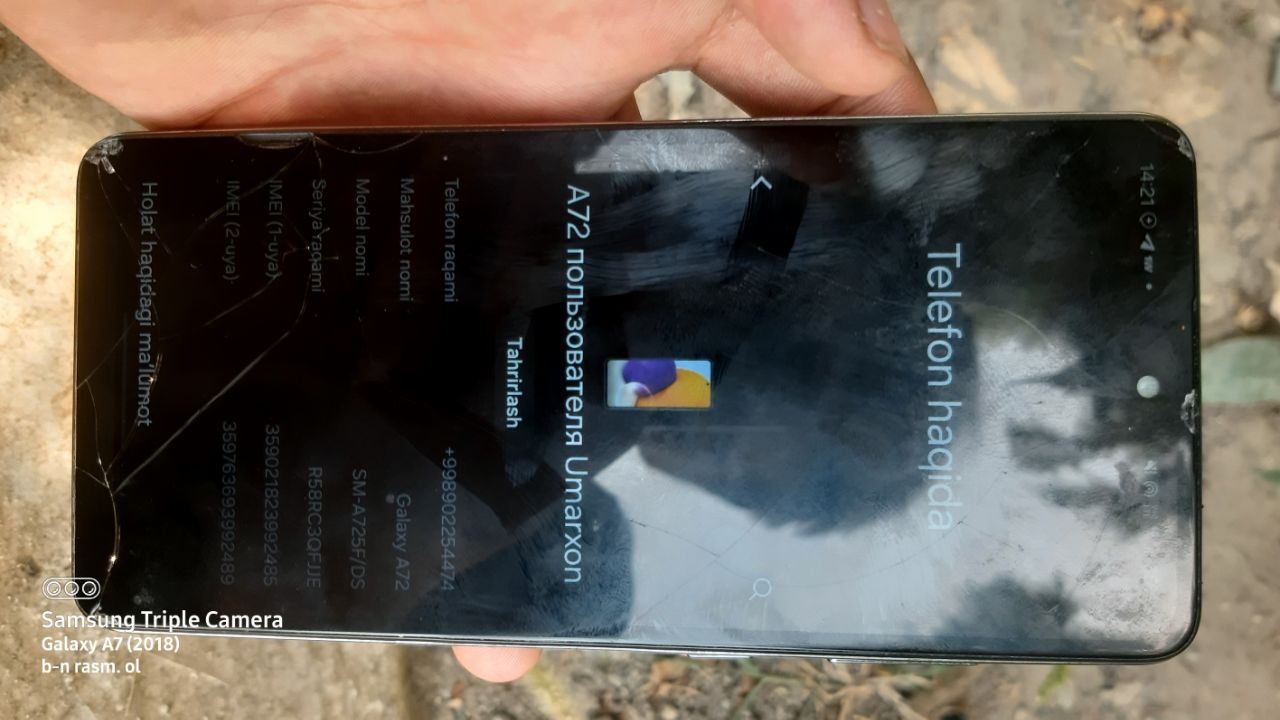 Samsung A72 5 G.