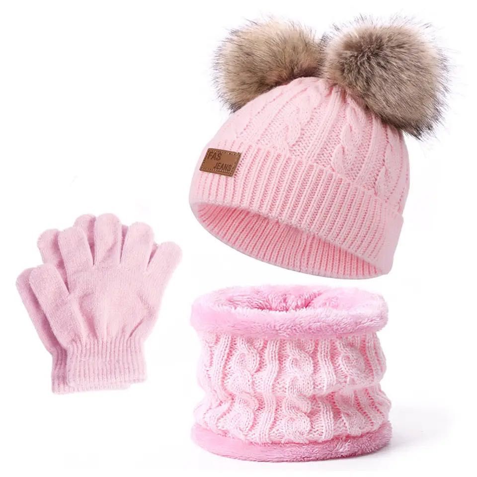 Детски комплекти шал,шапка и ръкавички