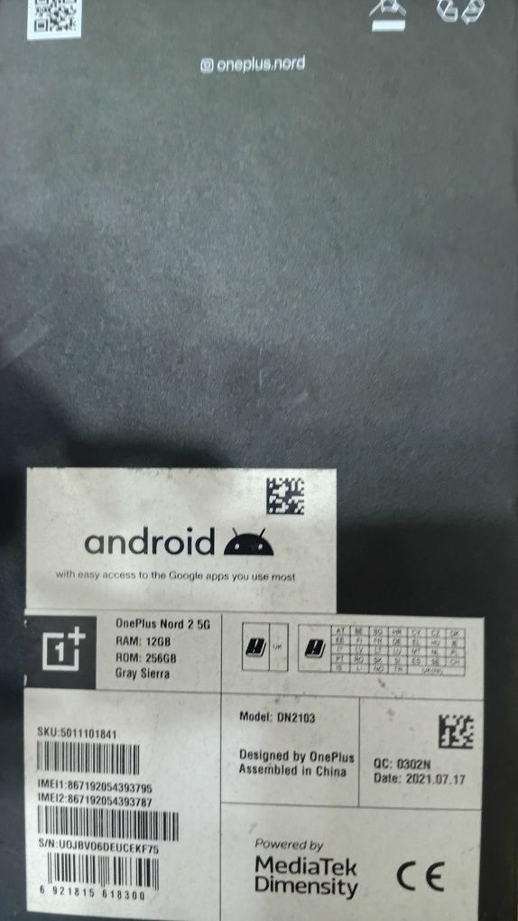 Продам OnePlus Nord 2 5G. Рабочий только экран разбит!!!